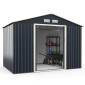 Costway Αποθήκη Εξωτερικού Χώρου 277 x 202 x 191 cm με Κλειδαριές και Αερισμό GT3732GR+