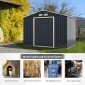 Costway Αποθήκη Εξωτερικού Χώρου 277 x 202 x 191 cm με Κλειδαριές και Αερισμό GT3732GR+