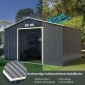 Costway  Μεταλλική Αποθήκη 340 x 255 x 210 cm Εξωτερικού Χώρου με Κλειδαριές και Αερισμό GT3733GR+