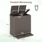 Costway Διπλός Εξωτερικός Κάδος Απορριμμάτων 235L με Δύο Θήκες και Χειρολαβή GT4088CF
