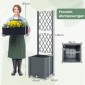 Costway Γκρι Ζαρντινιέρα με Πέργκολα 40 x 40 x 140 εκ. GT4393GR