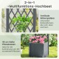 Costway Γκρι Ζαρντινιέρα με Πέργκολα 40 x 40 x 140 εκ. GT4393GR