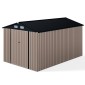 Costway Μεταλλικό Σπιτάκι Εργαλείων 350 x 223 x 197 cm με Κεκλιμένη Στέγη και Κλειδαριά GT4434GR+
