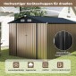Costway Μεταλλικό Σπιτάκι Εργαλείων 350 x 223 x 197 cm με Κεκλιμένη Στέγη και Κλειδαριά GT4434GR+