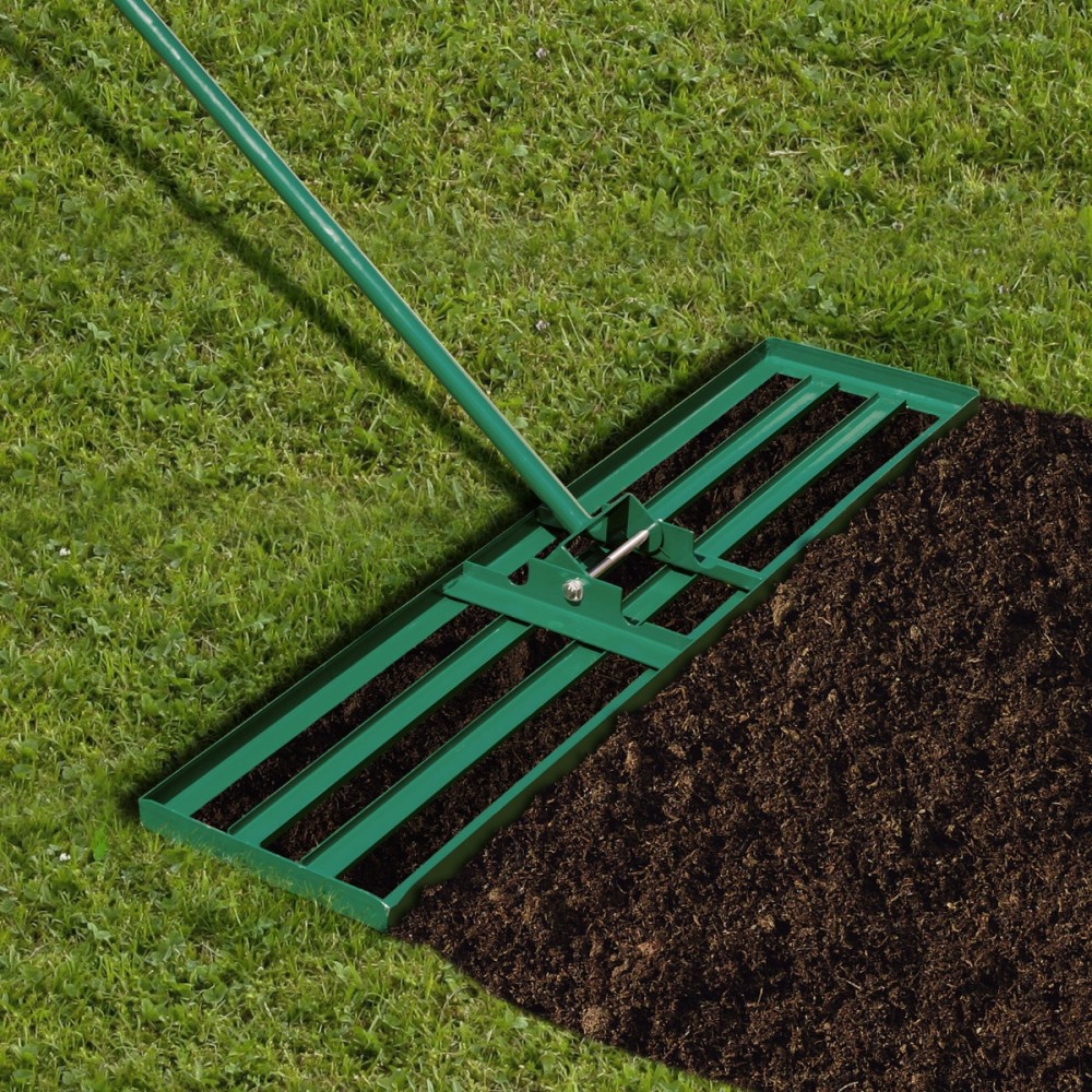 Costway Εργονομική Χειρολαβή Ισοπεδωτικής Τσουγκράνας Γκαζόν 91 x 25 cm Πράσινη GT4613GN