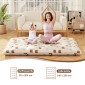 Costway Πολυλειτουργικό Στρώμα 140 x 200 cm  Futon με Αφαιρούμενο Κάλυμμα και Τσάντα Μεταφοράς HU10922CF-D