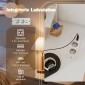 Costway Γωνιακή Τουαλέτα Μακιγιάζ με Σκαμπό & LED Φωτισμό & Σταθμό Φόρτισης HU11193DE-WH