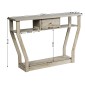 Costway Ξύλινο Κονσόλα με Συρτάρι & Ράφι 120 x 30 x 81 cm Γκρι HW60291GR
