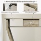 Costway Ξύλινο Κονσόλα με Συρτάρι & Ράφι 120 x 30 x 81 cm Γκρι HW60291GR