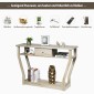 Costway Ξύλινο Κονσόλα με Συρτάρι & Ράφι 120 x 30 x 81 cm Γκρι HW60291GR