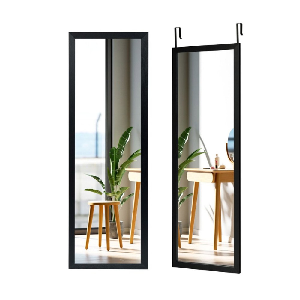 Ολόσωμος Ξύλινος Καθρέπτης Τοίχου 120 x 37 cm Costway HW66332BK