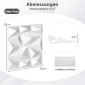 Costway Σετ 50 τμχ Διακοσμητικά Πάνελ PVC Diamond 30x30 εκ. Λευκό HZ10349WH