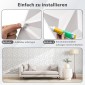 Costway Σετ 50 τμχ Διακοσμητικά Πάνελ PVC Diamond 30x30 εκ. Λευκό HZ10349WH