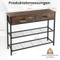 Costway Κονσόλα Τραπέζι με Μεταλλικό Σκελετό 100 x 30 x 81,5 cm Ρουστίκ Καφέ JV10428CF