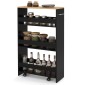 Costway  Στενό καρότσι κουζίνας με 4 ράφια, 47,5 x 20 x 80,5 cm, Μαύρο. JV11646DK