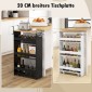 Costway  Στενό καρότσι κουζίνας με 4 ράφια, 47,5 x 20 x 80,5 cm, Μαύρο. JV11646DK