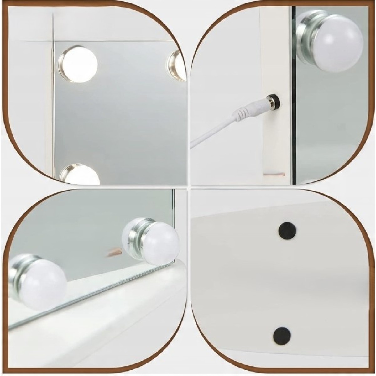 Costway Καθρέπτης Μακιγιάζ με LED Φωτισμό 65 x 14 x 52.5 cm JV11894WH