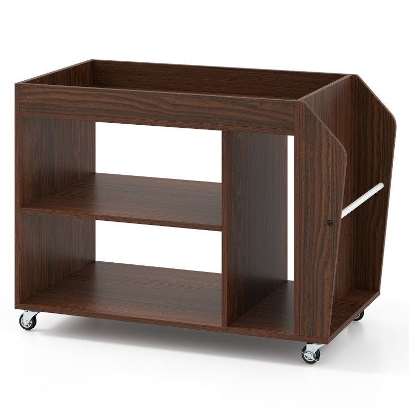 Βοηθητικό Τραπεζάκι Καρυδιάς 76 x 39,5 x 55cm JV12508WT Costway
