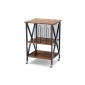 Costway Τροχήλατη Καφέ Ραφιέρα 3 Επιπέδων 52x45x75 cmJV12662DE-CF