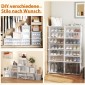 Costway Οργανωτής Παπουτσιών: DIY Λευκή Πλαστική Ντουλάπα με 12 Θέσεις JZ10059WH