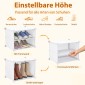 Costway Οργανωτής Παπουτσιών: DIY Λευκή Πλαστική Ντουλάπα με 12 Θέσεις JZ10059WH