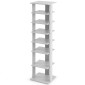 Costway Ξύλινη Παπουτσοθήκη 28,5 x 25,5 x 110 cm με 8 Στάδια Ρύθμισης για Εξοικονόμηση Χώρου JZ10140GR