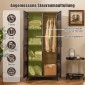 Costway  Πλεκτή Ντουλάπα Αποθήκευσης PE-Rattan με Ράγα & 4 Ράφια JZ10260CF