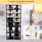 Costway  Κάθετος Οργανωτής Παπουτσιών με 7 Ράφια και Διπλές Σειρές για Μέγιστη Αποθήκευση JZ10275CF