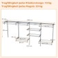 Costway Επεκτάσιμο Σύστημα Αποθήκευσης Γκρι 122 - 244 cm JZ10353GR