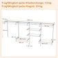 Costway Επεκτάσιμο Λευκό DIY Ανοιχτό Κρεμαστό Σύστημα Ρούχων 122-244cm JZ10353WH
