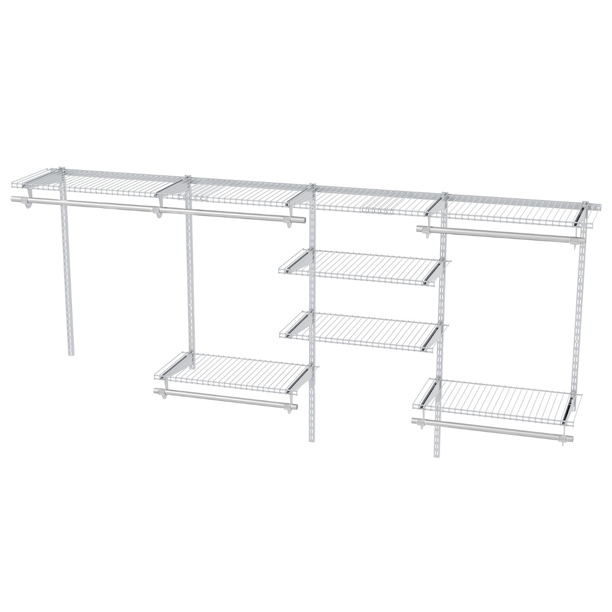 Costway Επεκτάσιμο Λευκό DIY Ανοιχτό Κρεμαστό Σύστημα Ρούχων 122-244cm JZ10353WH