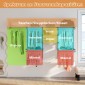 Costway Επεκτάσιμο Λευκό DIY Ανοιχτό Κρεμαστό Σύστημα Ρούχων 122-244cm JZ10353WH