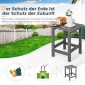 Costway Γκρι Ανθεκτικό Τραπέζι HDPE Adirondack 36x36x47 εκ. NP10939GR
