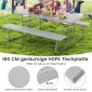 Costway Πτυσσόμενο Σετ Πικνίκ με Ανθεκτική Επιφάνεια HDPE και Μεταλλικό Σκελετό για Εξωτερικούς Χώρους NP11267GR+