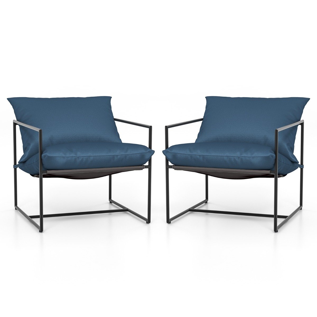 Costway  Σετ 2 Εργονομικών Καρεκλών Sling 71 x 71 x 61cm Μπλε NP11355NY-2