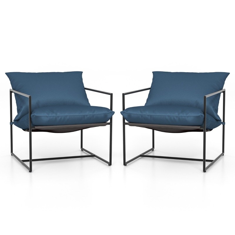 Costway  Σετ 2 Εργονομικών Καρεκλών Sling 71 x 71 x 61cm Μπλε NP11355NY-2