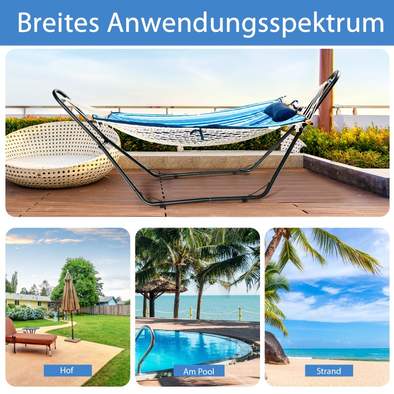 Costway  Βάση Αιώρας από Ανθεκτικό Ατσάλι με Ρυθμιζόμενες Αλυσίδες και S-Γάντζους NP11726