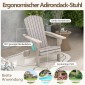 Costway Διθέσιο Σετ Αναδιπλούμενων Καρεκλών Adirondack Ξύλινες 180 kg Γκρι NP11799HS-2