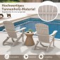 Costway Διθέσιο Σετ Αναδιπλούμενων Καρεκλών Adirondack Ξύλινες 180 kg Γκρι NP11799HS-2