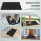 Costway Αδιάβροχο Χαλάκι Μπάνιου WPC 100 x 60 cm με Αντιολισθητική Υφή και Σχεδιασμό Λαττών NP12013BK