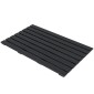 Costway Αδιάβροχο Χαλάκι Μπάνιου WPC 100 x 60 cm με Αντιολισθητική Υφή και Σχεδιασμό Λαττών NP12013BK