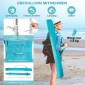 Costway Παραλία Ομπρέλα Μπαλκονιού Προστασίας από τον Ήλιο με Ρύθμιση Κλίσης Ø 180 εκ. με Κάλυμμα NP12248BL