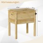 Costway Ξύλινος Ψύκτης 51L με Φιάλες & Ανοιχτήρι NP12567NA