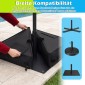Costway Βάση Ομπρέλας Γεμιζόμενη με Άμμο 40 kg, Μεταφερόμενη, Μαύρη, 16 x 47 x 47 cm NP13095BK