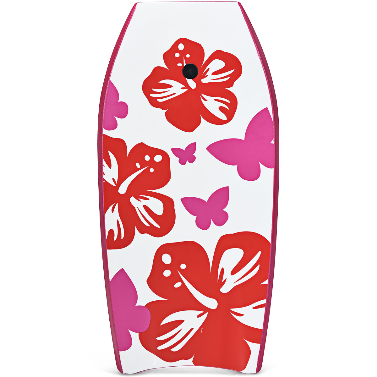Costway Ελαφριά σανίδα bodyboard με πυρήνα EPS & επιφάνεια XPE για παραλία για παιδιά & ενήλικες 94cm/106cm Ροζ OP70227-L