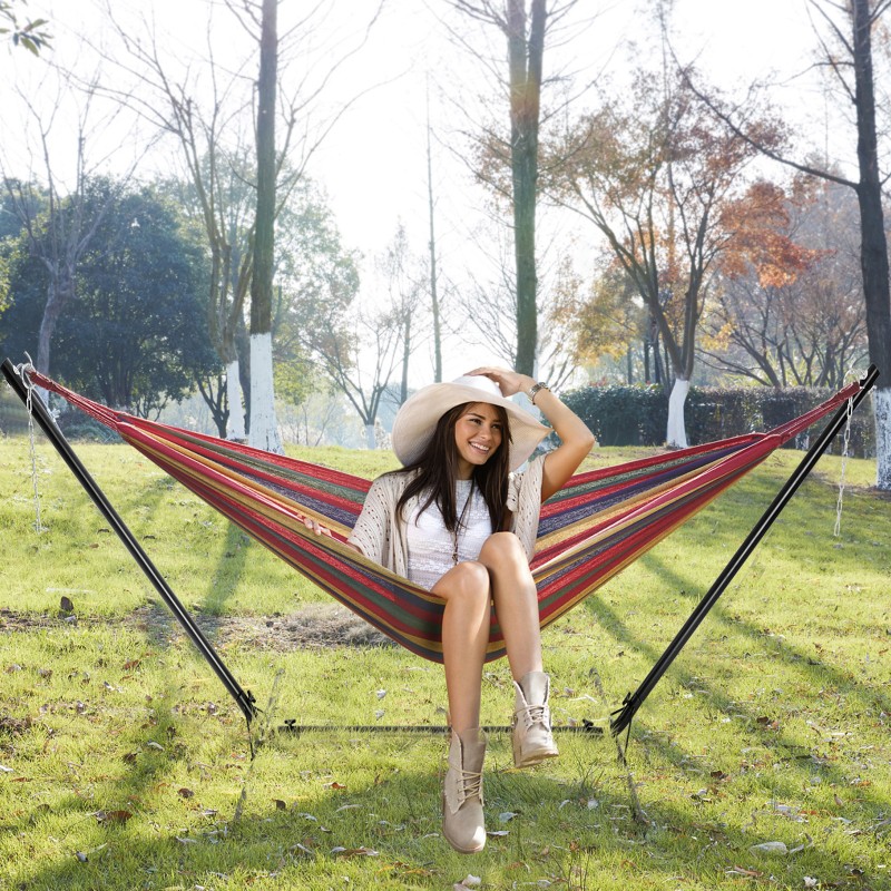 Costway  Μεταλλική βάση αιώρας ανθεκτική έως 150kg, μαύρη, 325 εκ. x 100 εκ. x 106 εκ. OP70843