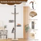 Costway Ρυθμιζόμενο Γκρι Ουρανοξύστης Γάτας 236-271 cm με 5 Επίπεδα PV10382GR