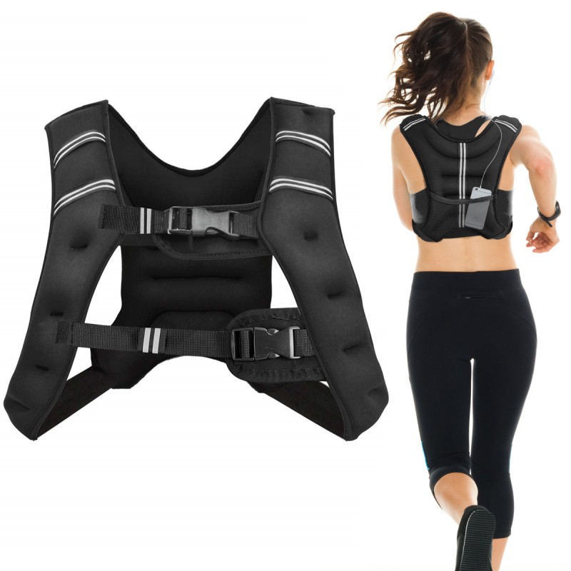 Costway 8KG Εξαιρετικά Άνετο Νεοπρένιο Γιλέκο Με Βάρη και Ανακλαστικές Λωρίδες SP37524