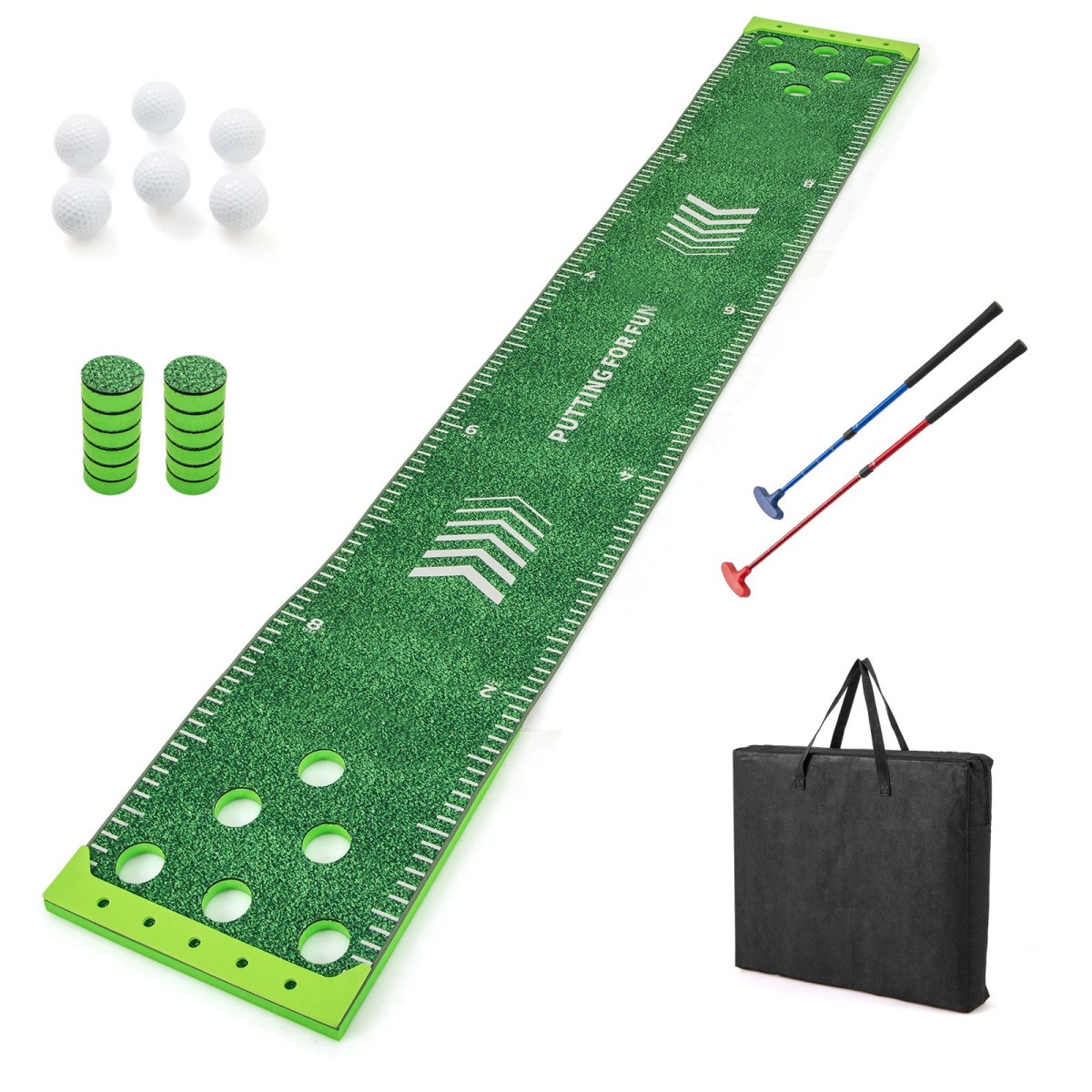 Costway Σετ Προπονητικής Γκολφ 332 cm με Ρυθμιζόμενους Σταυρούς & Μπάλες SP38466