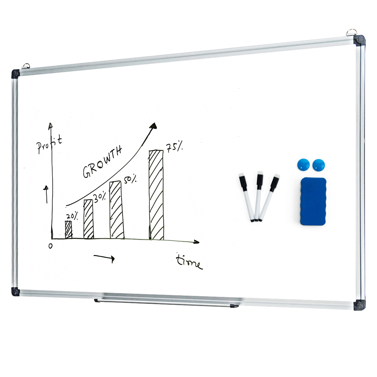 Costway Πολυλειτουργικός Μαγνητικός Πίνακας Whiteboard ST39496